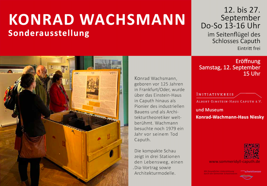 Architekturgeschichte in Caputh: Neue Wanderausstellung zu Konrad Wachsmann, Kleinmachnow Architekturgeschichte in Caputh: Neue Wanderausstellung zu Konrad Wachsmann, Kleinmachnow